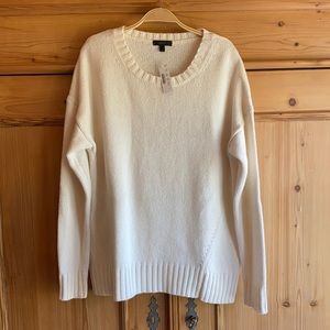 J. Crew Women's Cream Crew Neck Sweater
